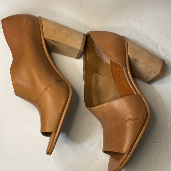 1.State asymmetrical block heel leather size 7.5 - Picture 2 of 7